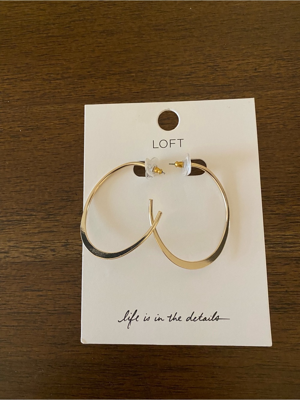 LOFT Gold Open Hoop Earrings